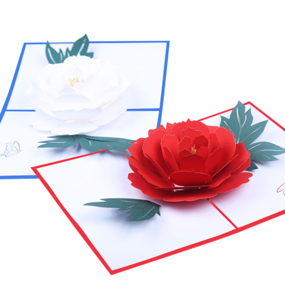 3D Rose Popup Gift Cards 13*18 cm